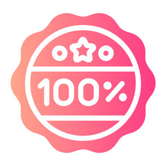100 percent gradient icon