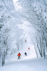 Speed and tranquility in winter ski resorts