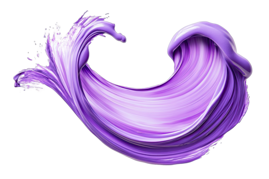 Fluid, vibrant purple abstract swirl