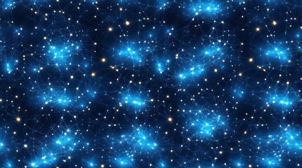 Nebula Nexus: An ethereal expanse of interconnected stars and luminous galaxies against a deep, celestial indigo. Showcasing the endless wonders of space.