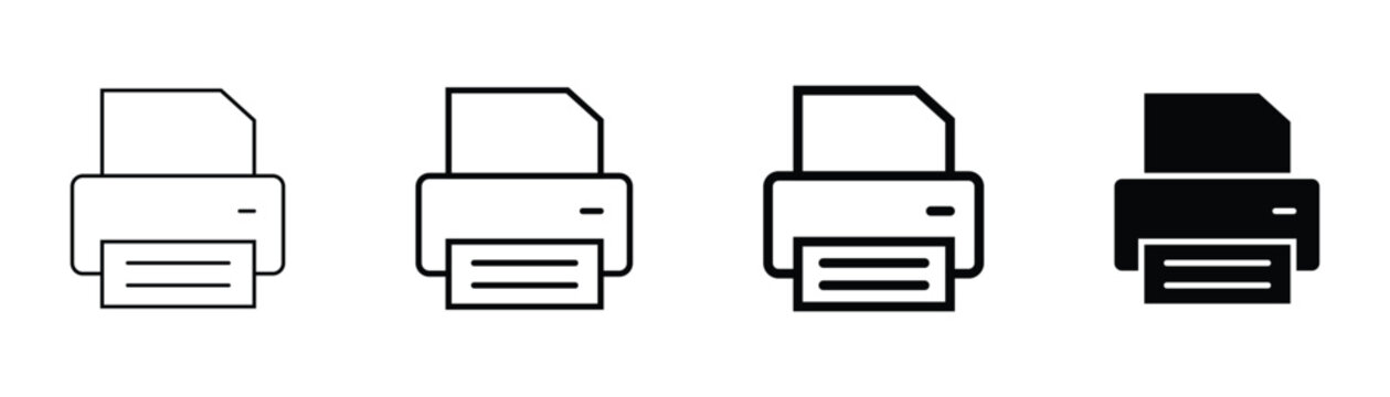 Print icon set. printer icon vector for apps and websites.