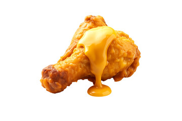 Saucy Chicken Drumstick isolated on transparent background