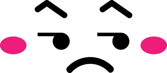 Minimal Emoji Faces – Black and White Line Style Emoticons with Various Expressions