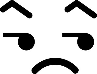 Minimal Emoji Faces – Black and White Line Style Emoticons with Various Expressions