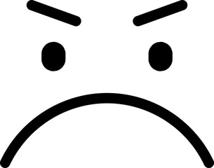 Minimal Emoji Faces – Black and White Line Style Emoticons with Various Expressions