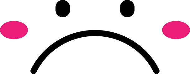 Minimal Emoji Faces &ndash; Black and White Line Style Emoticons with Various Expressions