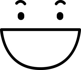 Minimal Emoji Faces &ndash; Black and White Line Style Emoticons with Various Expressions