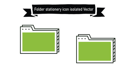 Folder stationery icon isolated vector