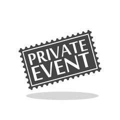 Private event icon with shadow