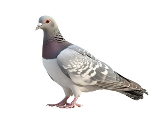 grey pigeon on a transparent background