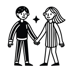 vector illustration of a couple