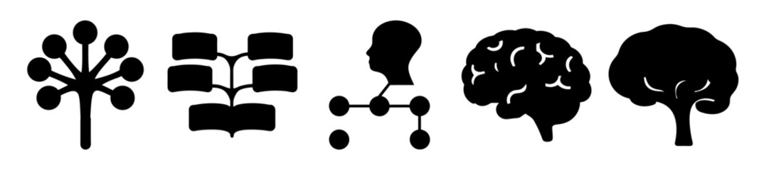 Diverse abstract symbolic representations of nature, networks, human mind, and thought