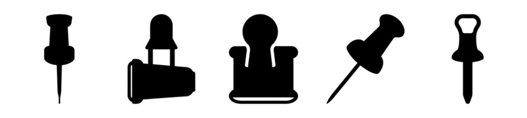 Stationery Essentials An Assortment of Black Silhouette Office Supply Items for Organization