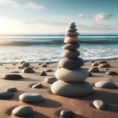 stones on the beach