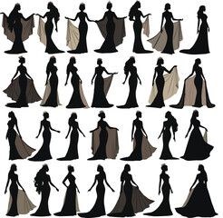 Silhouettes of a regal beauty queen