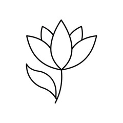 Fototapeta premium simple minimal flower line art