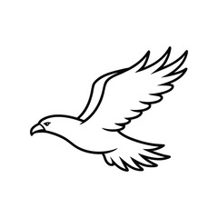 Obraz premium eagle in flight line art