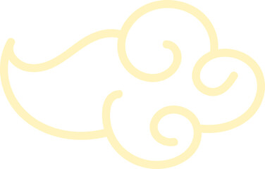 Chinese Cloud Line Art Elements