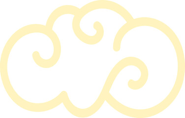 Obraz premium Chinese Cloud Line Art Elements