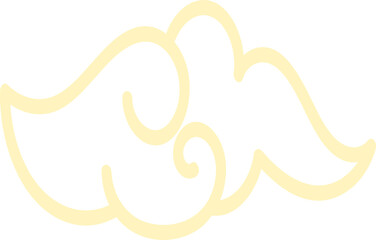 Chinese Cloud Line Art Elements