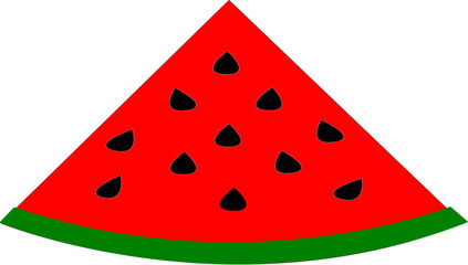 すいか　かわいい夏祭りのイラスト素材