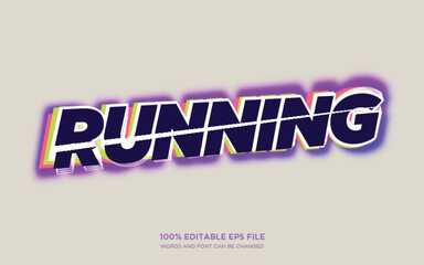 Running Faster editable text style effect	
