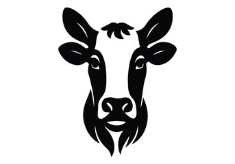 Farm Cow Head Vector Icon