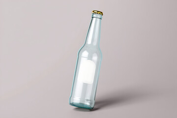 Fototapeta premium Empty Glass Bottle Mockup Template