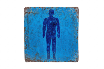 Male restroom sign, public place