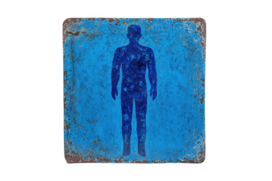 Male restroom sign, public place