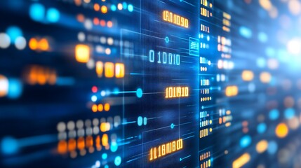 Naklejka premium Abstract data flow visualization (1)