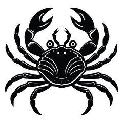 Black Crab icon vector flat illustration design on white background