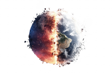 Earth Divided by Fire and Ice