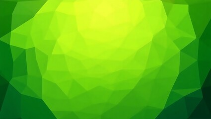 Abstract background with a green polygonal frame, gradient shading from lime to deep forest green, perfect square center preserved empty, modern and clean
