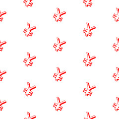 Yen pattern background. Seamless pattern of the symbols of yen currency background. Yen Doodle seamless pattern background.