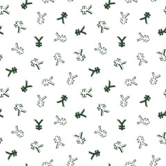 Yen pattern background. Seamless pattern of the symbols of yen currency background. Yen Doodle seamless pattern background.