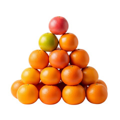 Pyramid of oranges grapefruit and lime citrus fruit
