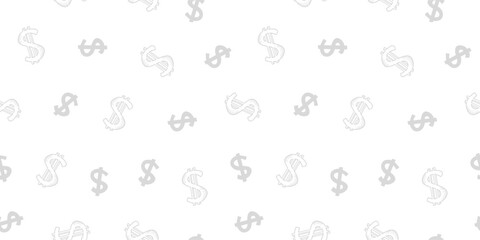 Dollar pattern background. Dollar Doodle seamless pattern background. US dollar pattern background. Seamless pattern of the symbols of dollar currency background.