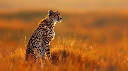 cheetah in the savannah