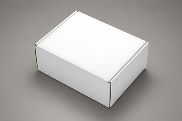 Blank White Cardboard Box Mockup