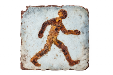 Rusty Walk Sign Outdoor