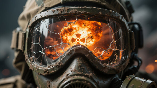 eye; tear; explosion; nuclear; war; trauma; fear; reflection; emotion; shock; pain; cry; blast; mushroom; cloud; disaster; horror; ashes; debris; violence; conflict; damage; impact; grief; panic; radi