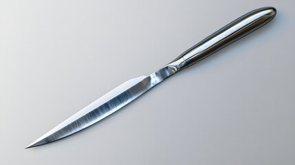 Fototapeta premium Scalpel with a silver blade isolated on transparent background