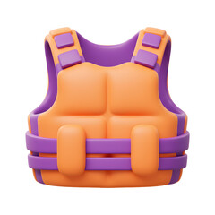 Orange and purple stylized tactical vest