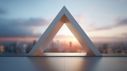 Modern architectural design featuring a triangular structure.