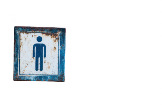 Rusty restroom sign (1)