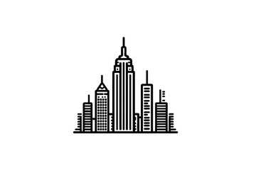 NYC Skyline Silhouette Design