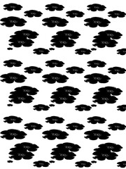 Elegant Black and White Floral Pattern Seamless Design for Textile and Wallpaper