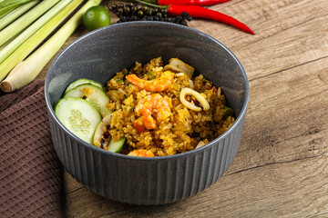 Asian Fried rice with seafood