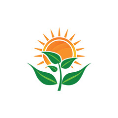 Obraz premium agriculture logo design vector su, and plant
